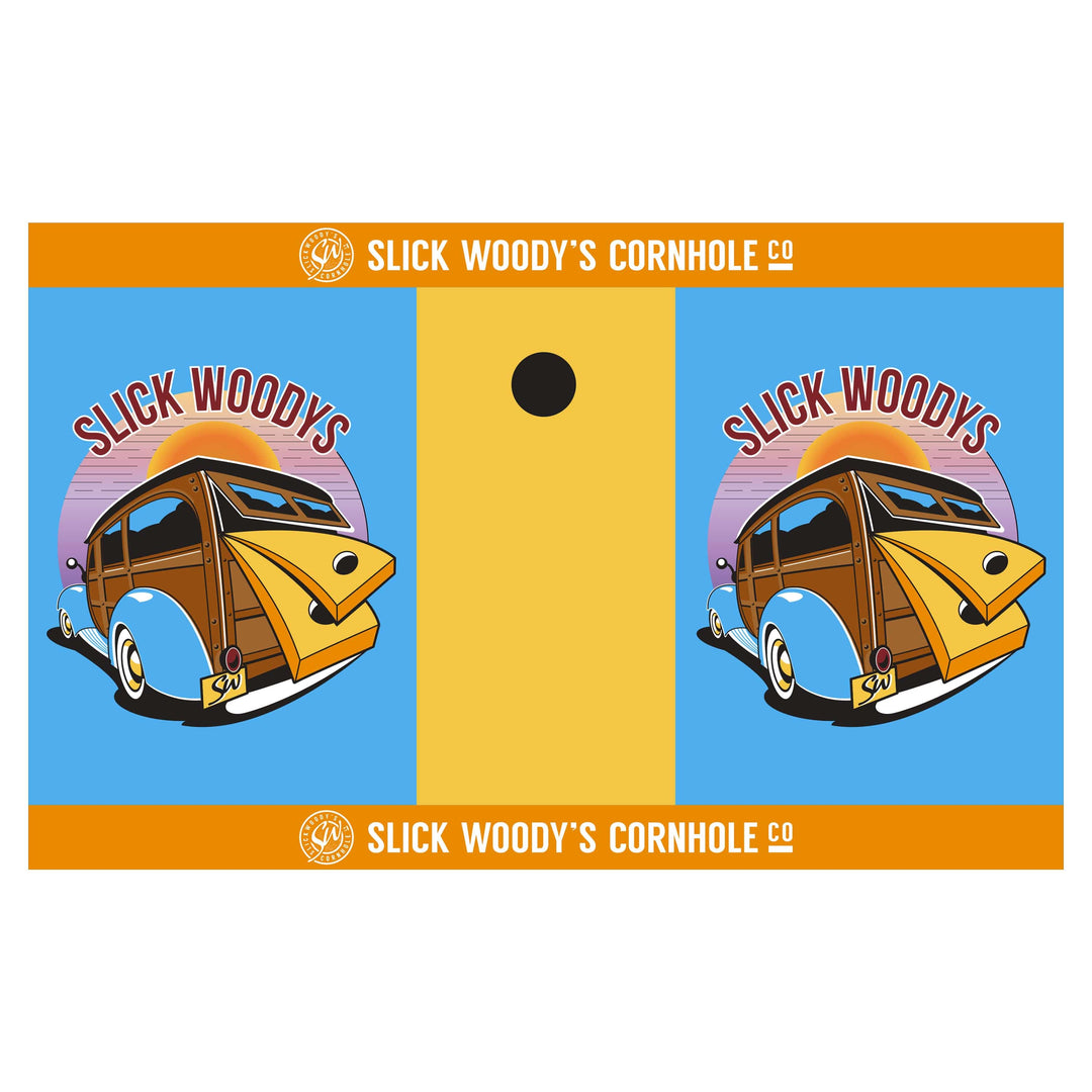 Slick Woody's Cornhole Co. Cornhole Pitch Pad Set Slick Woody's Woody Car Pitch Pad Set
