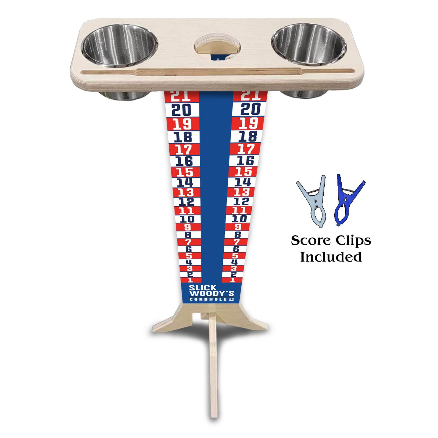 Slick Woody's Red, White, and Blue Cornhole Score Board