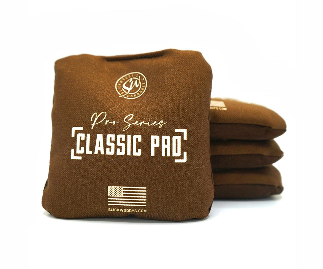 Slick Woody's Cornhole Co. Pro Style Cornhole Bags Brown SW Classic Pro Cornhole Bags