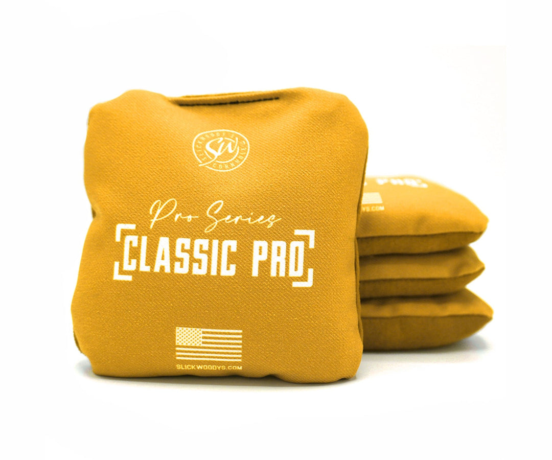 Slick Woody's Cornhole Co. Pro Style Cornhole Bags Gold SW Classic Pro Cornhole Bags