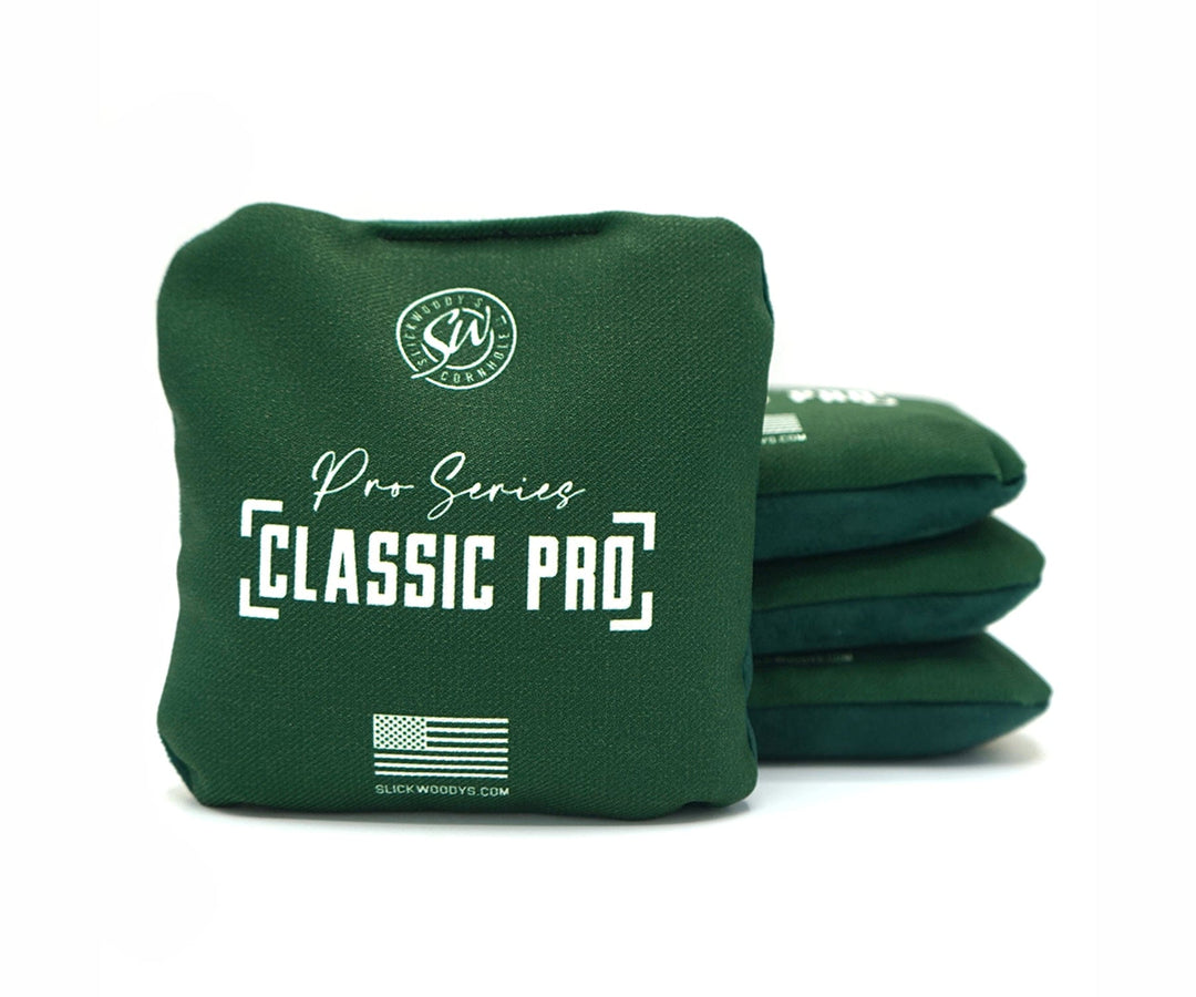 Slick Woody's Cornhole Co. Pro Style Cornhole Bags Hunter Green SW Classic Pro Cornhole Bags