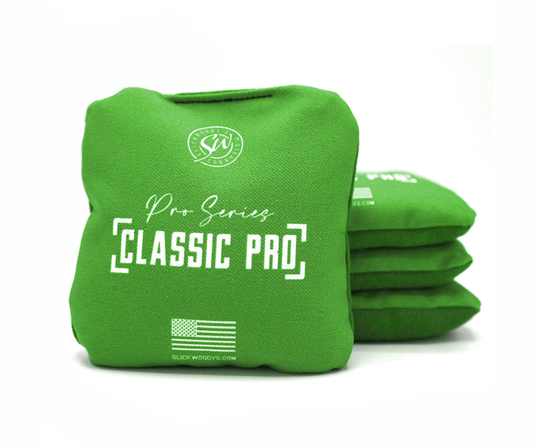 Slick Woody's Cornhole Co. Pro Style Cornhole Bags Kelly Green SW Classic Pro Cornhole Bags
