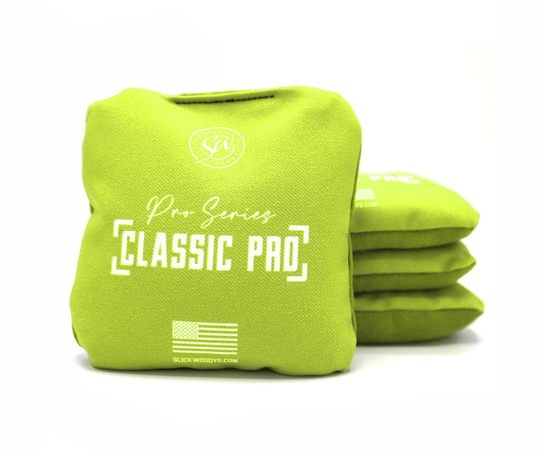 Slick Woody's Cornhole Co. Pro Style Cornhole Bags Lime Green SW Classic Pro Cornhole Bags