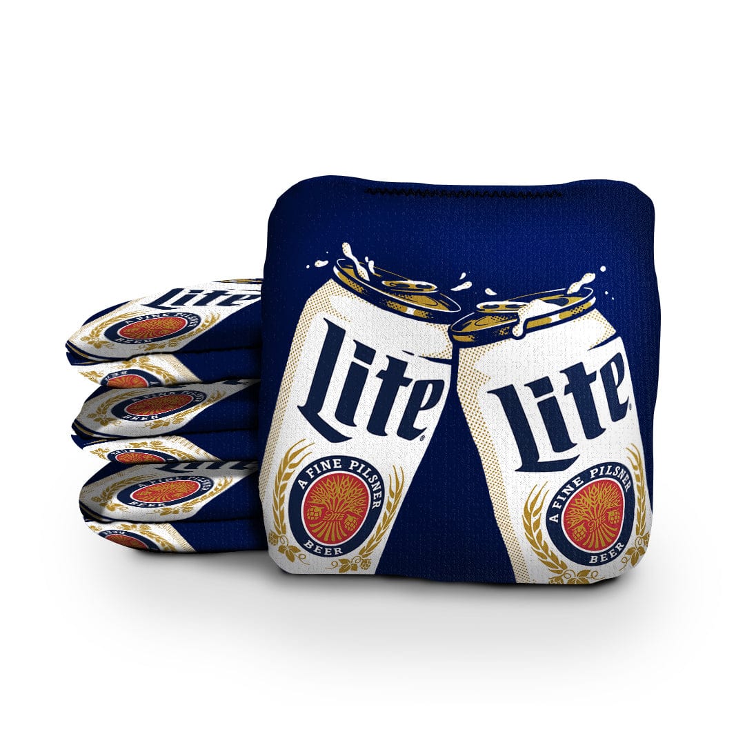 Slick Woody's Cornhole Co. Pro Style Cornhole Bags Miller Lite Can Beer Brand Cornhole Bags