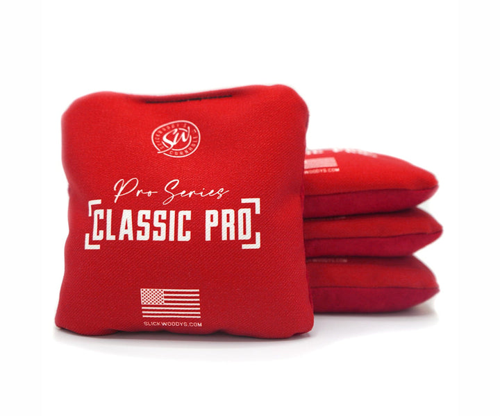 Slick Woody's Cornhole Co. Pro Style Cornhole Bags Red SW Classic Pro Cornhole Bags