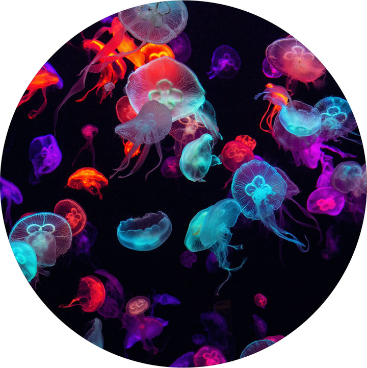 Slick Woody's Cornhole Co. Sea Creatures Pool Tattoo Rainbow Jellyfish Underwater Pool Mat Tattoo