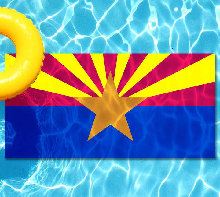 Slick Woody's Cornhole Co. State Flag Pool Tattoo Arizona State Flag Underwater Pool Mat