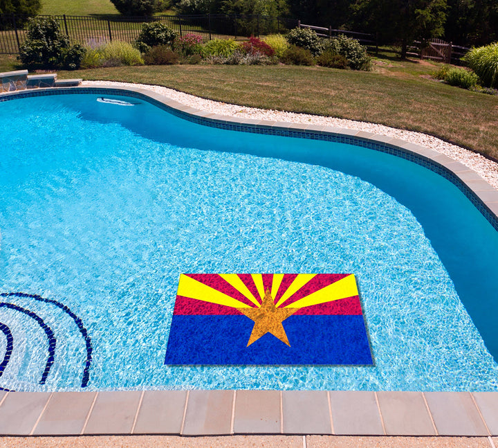 Slick Woody's Cornhole Co. State Flag Pool Tattoo Arizona State Flag Underwater Pool Mat
