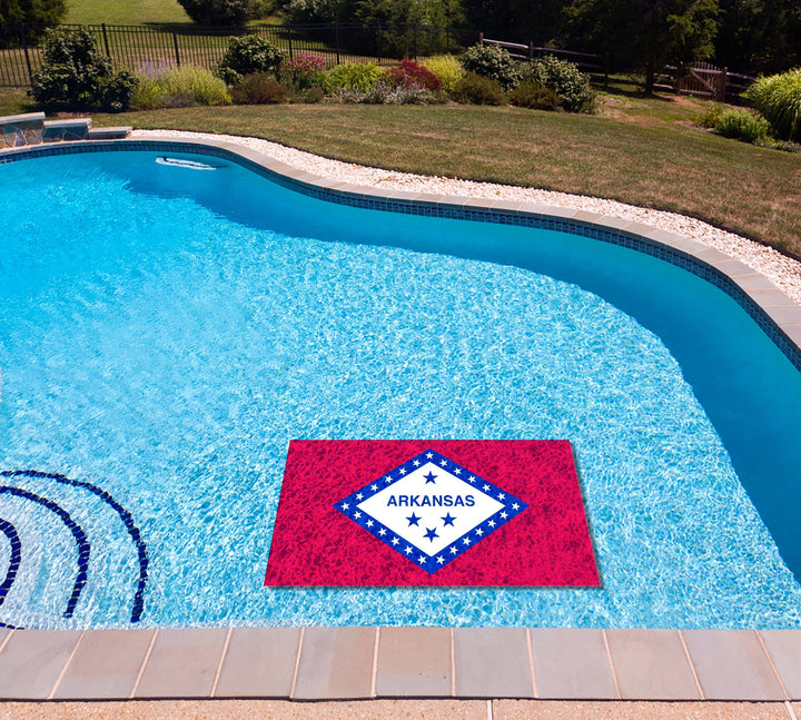 Slick Woody's Cornhole Co. State Flag Pool Tattoo Arkansas State Flag Underwater Pool Mat