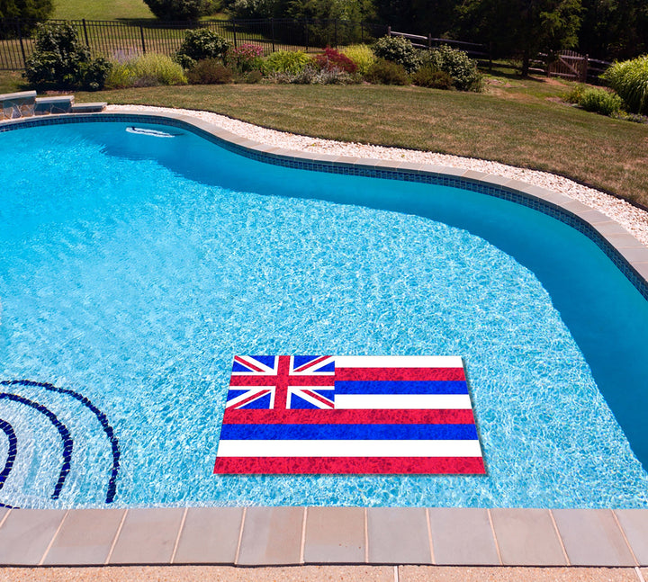 Slick Woody's Cornhole Co. State Flag Pool Tattoo Hawaii State Flag Underwater Pool Mat