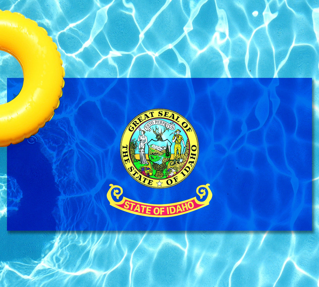 Slick Woody's Cornhole Co. State Flag Pool Tattoo Idaho State Flag Underwater Pool Mat