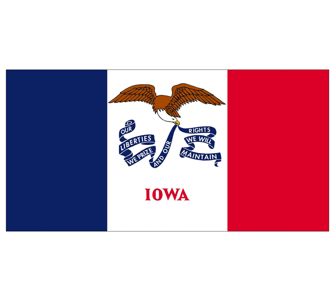 Slick Woody's Cornhole Co. State Flag Pool Tattoo Iowa State Flag Underwater Pool Mat