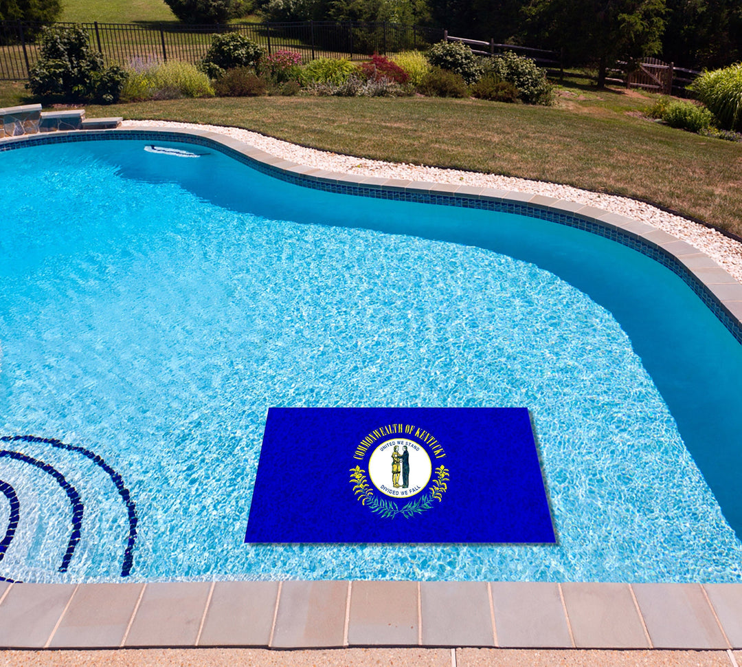 Slick Woody's Cornhole Co. State Flag Pool Tattoo Kentucky State Flag Underwater Pool Mat