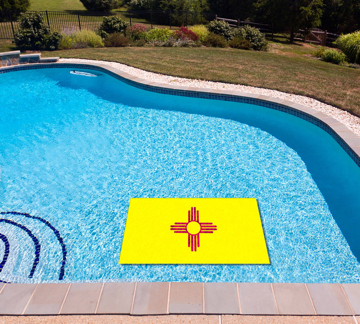 Slick Woody's Cornhole Co. State Flag Pool Tattoo New Mexico State Flag Underwater Pool Mat