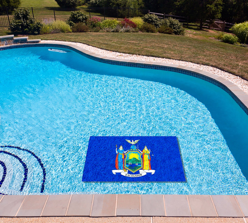 Slick Woody's Cornhole Co. State Flag Pool Tattoo New York State Flag Underwater Pool Mat