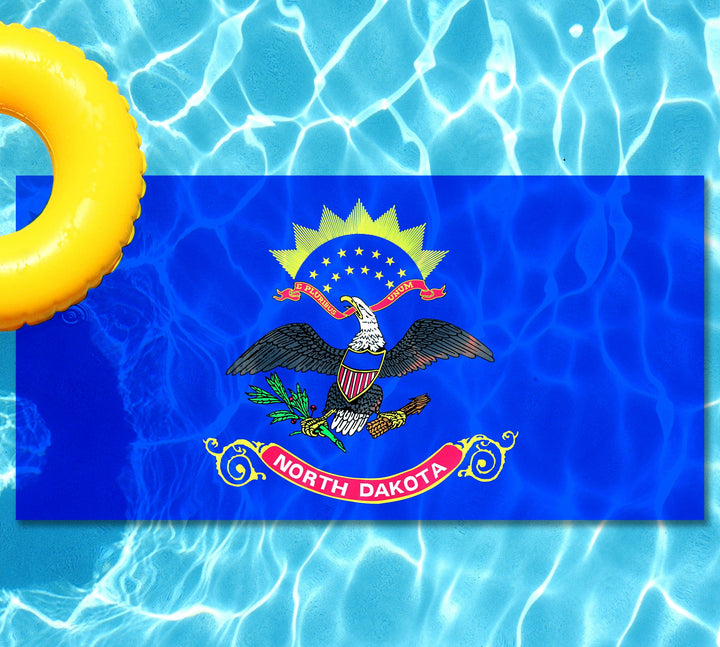 Slick Woody's Cornhole Co. State Flag Pool Tattoo North Dakota State Flag Underwater Pool Mat