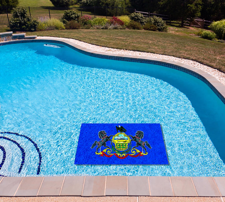 Slick Woody's Cornhole Co. State Flag Pool Tattoo Pennsylvania State Flag Underwater Pool Mat