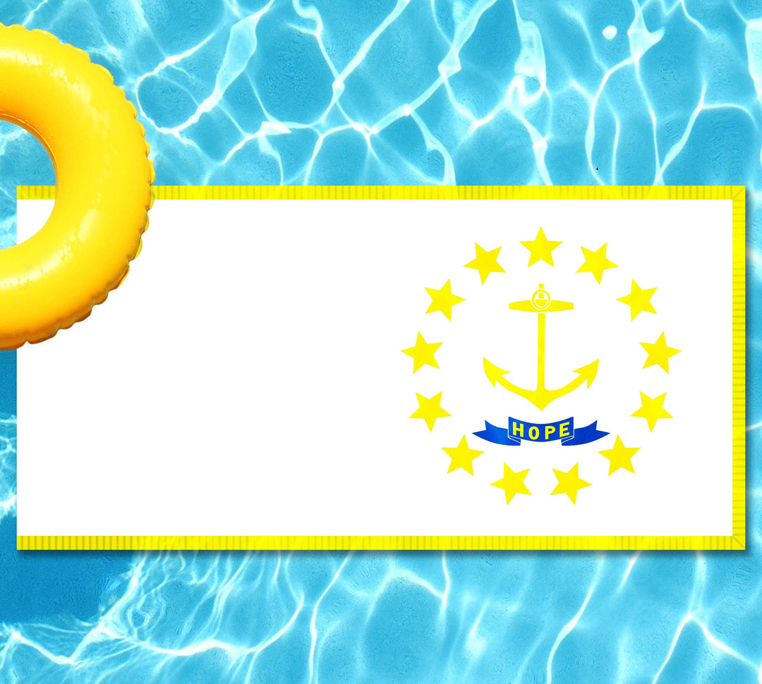 Slick Woody's Cornhole Co. State Flag Pool Tattoo Rhode Island State Flag Underwater Pool Mat