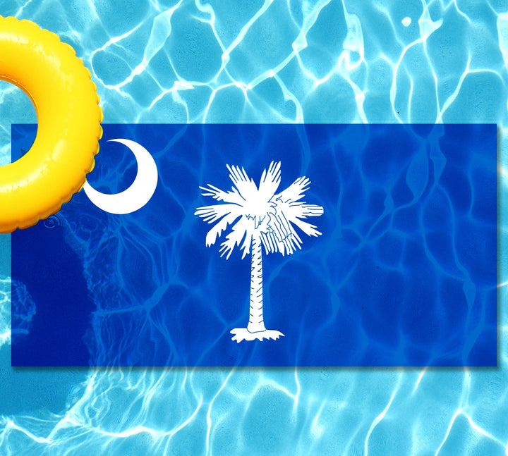 Slick Woody's Cornhole Co. State Flag Pool Tattoo South Carolina State Flag Underwater Pool Mat