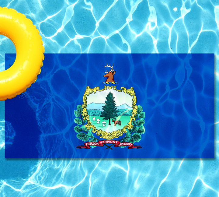 Slick Woody's Cornhole Co. State Flag Pool Tattoo Vermont State Flag Underwater Pool Mat