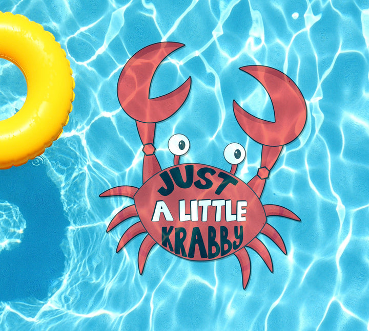 Slick Woody's Cornhole Co. Summer Sayings Pool Tattoo Just A Little Krabby Underwater Pool Mat Tattoo