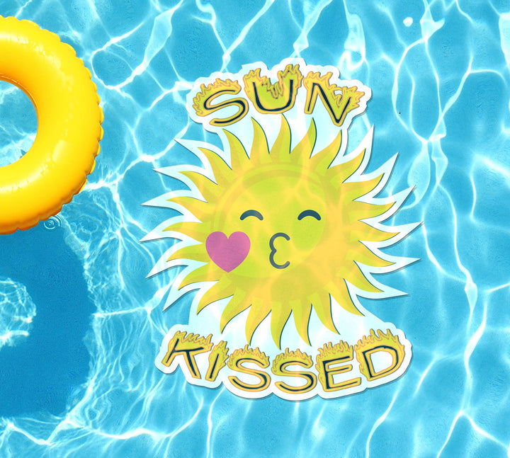 Slick Woody's Cornhole Co. Summer Sayings Pool Tattoo Sun Kissed Underwater Pool Mat Tattoo