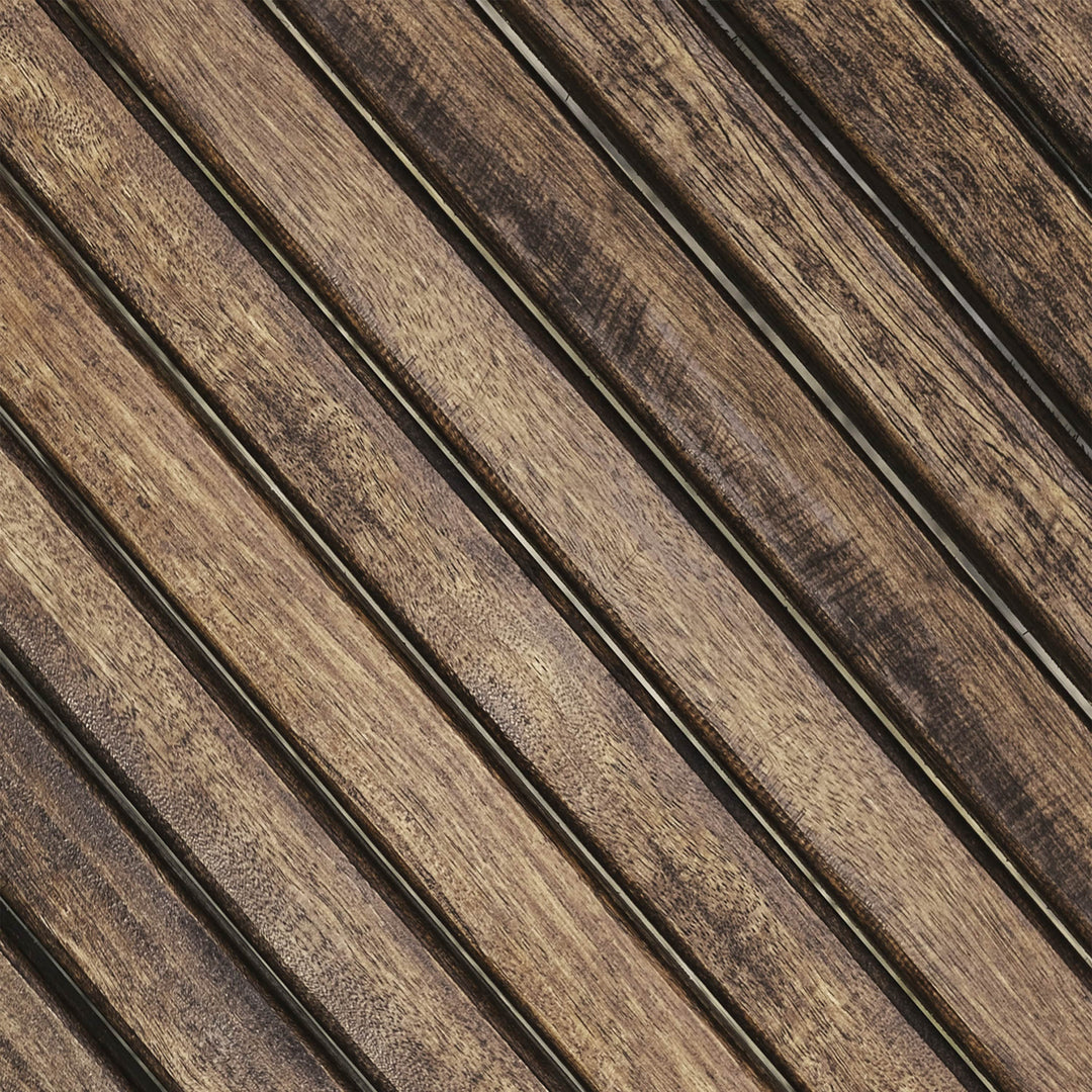 Slick Woody’s Geometric Dark Wood Peel and Stick Wallpaper