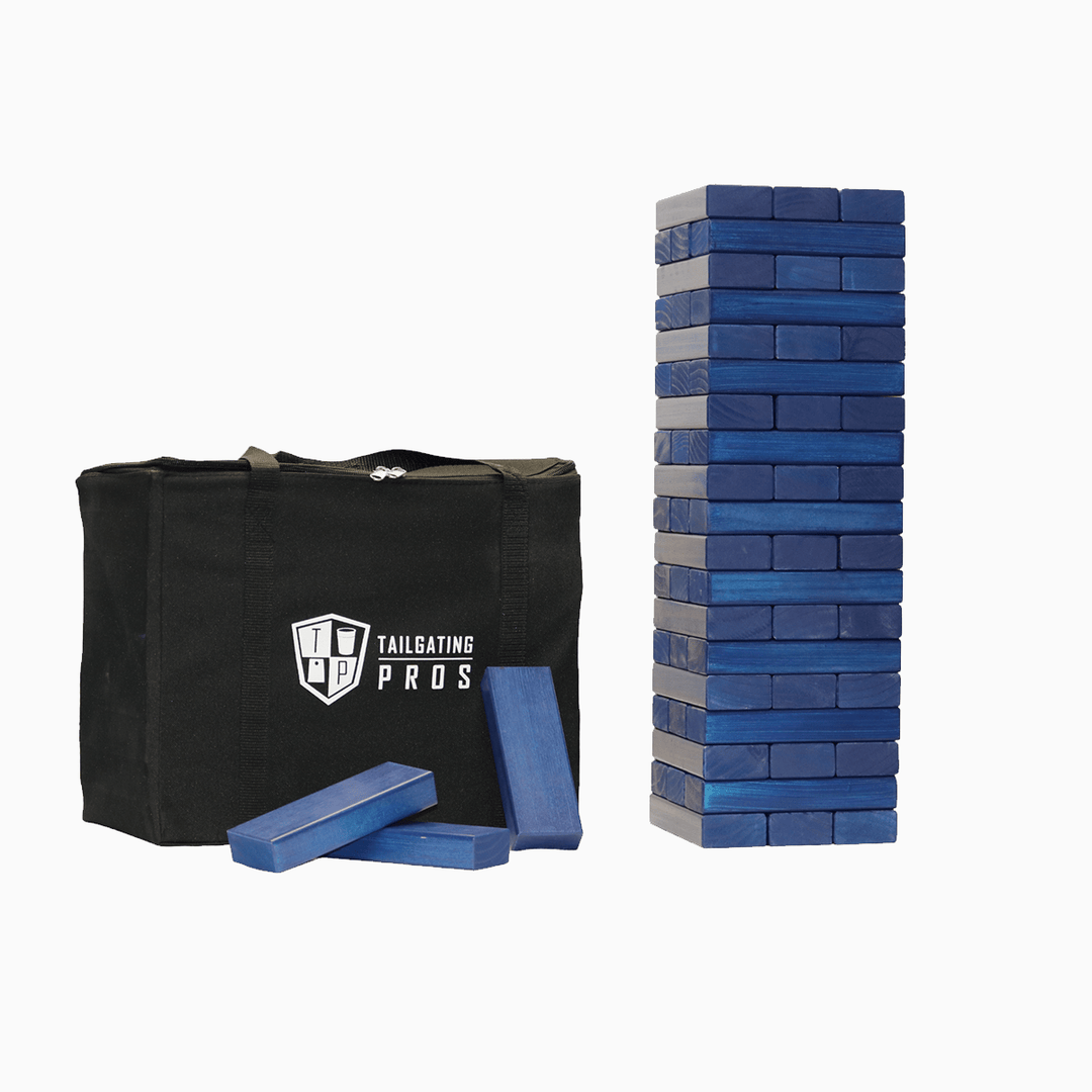 Slick Woody's Navy / Navy Tailgating Pros Giant Toppling Timbers with Carrying Case