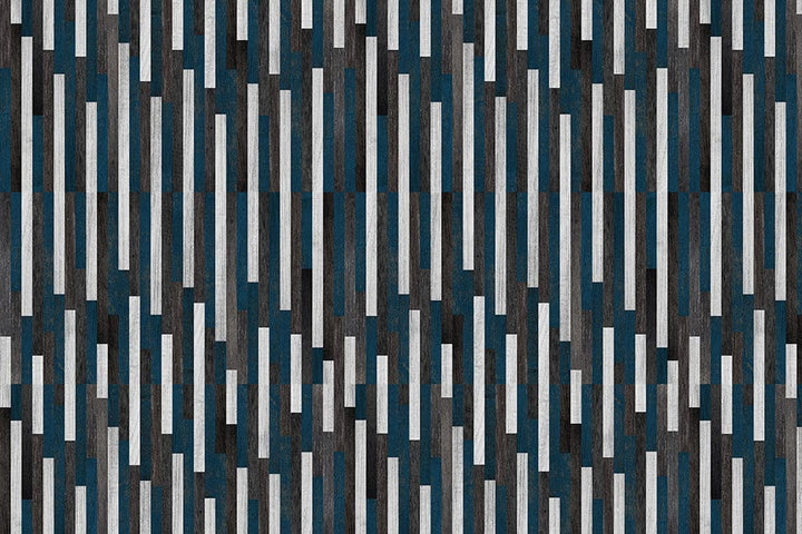 Slick Woody's Slick Prints Blue & Grey Wood Accent Wall